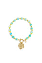 Armbanden van roestvrij staal met kralen in hartvorm, casual en eenvoudig voor dagelijks gebruik, dames sieraden