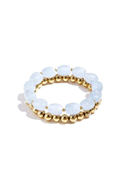 Armbandenset met asymmetrische kralen