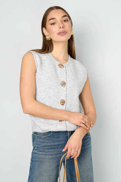 Gebreide Polyestervezel Vrouwen Gebreide Vest Casual Solide Kleur