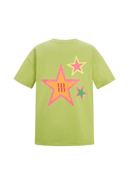 Cotton Vrouwen T-shirt Casual Ster Borduurwerk