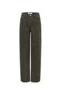 Geweven Katoen Vrouwen Rechte Broek Luipaardprint Herfst/Winter