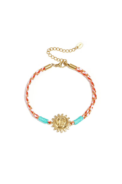 Armbanden met touwbedeltjes, bloemenmotief, casual, vakantie/strand, romantische serie, damessieraden