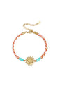 Armbanden met touwbedeltjes, bloemenmotief, casual, vakantie/strand, romantische serie, damessieraden