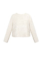 Polyester Lange Mouw Top Geknipt Met Vlinderdetail