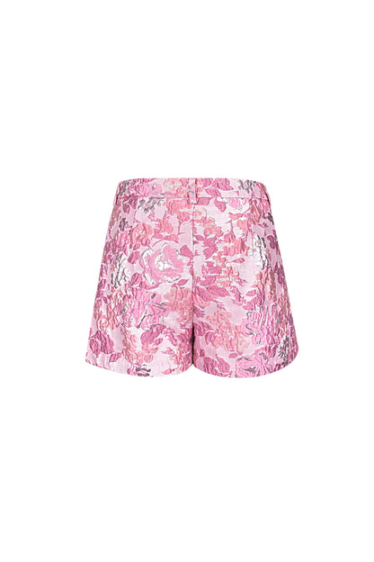 Geweven Polyestervezel Vrouwen Shorts Elegante Bloemenprint
