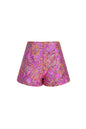Polyester Vrouwen Hoge Taille Shorts Bloemenprint