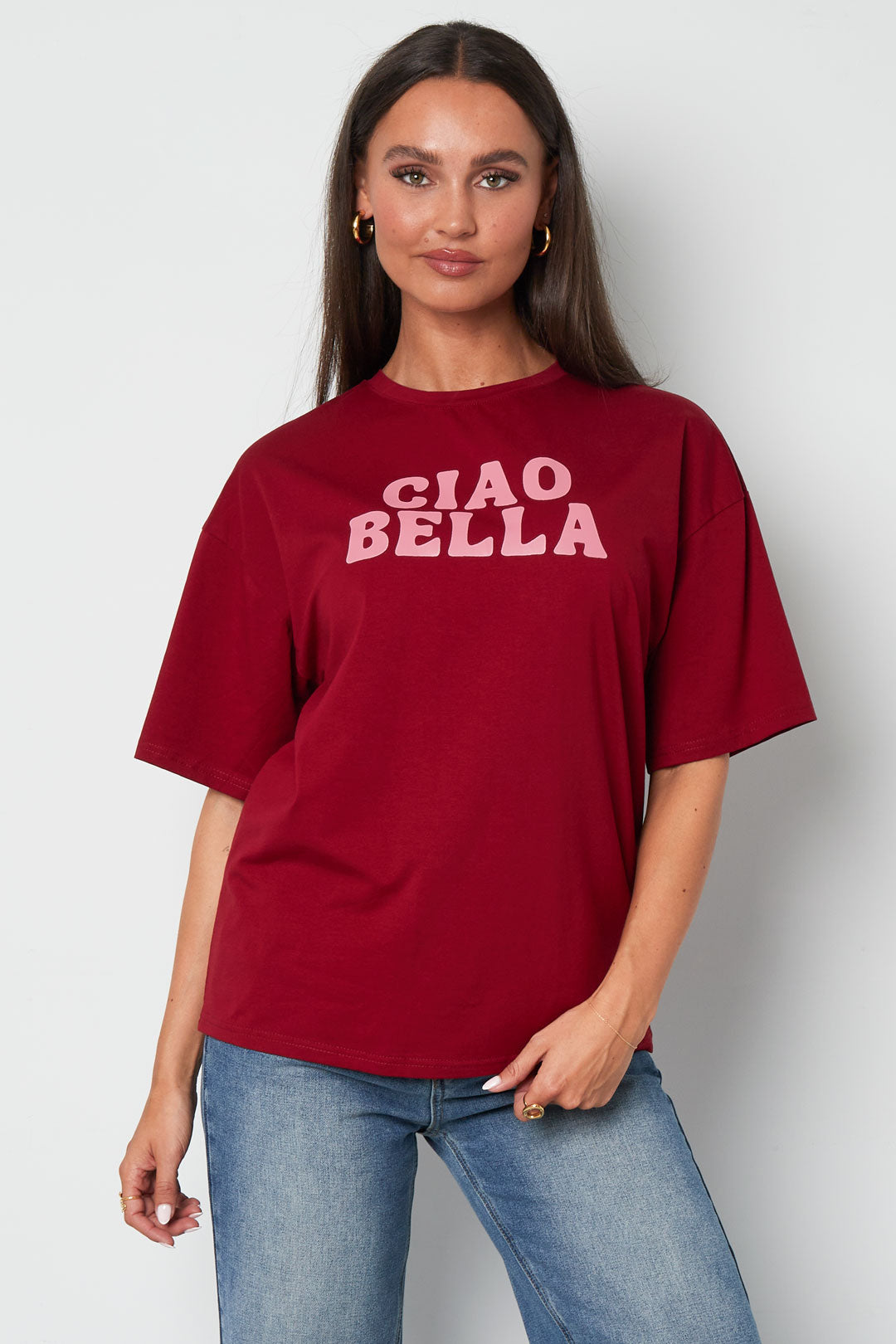 Cotton Vrouwen T-shirt Casual Letters