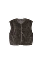 Mouwloos vest van imitatiebont