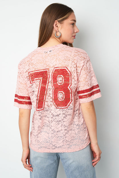 Polyestervezel Vrouwen T-shirt Sporty Kleurcontrast