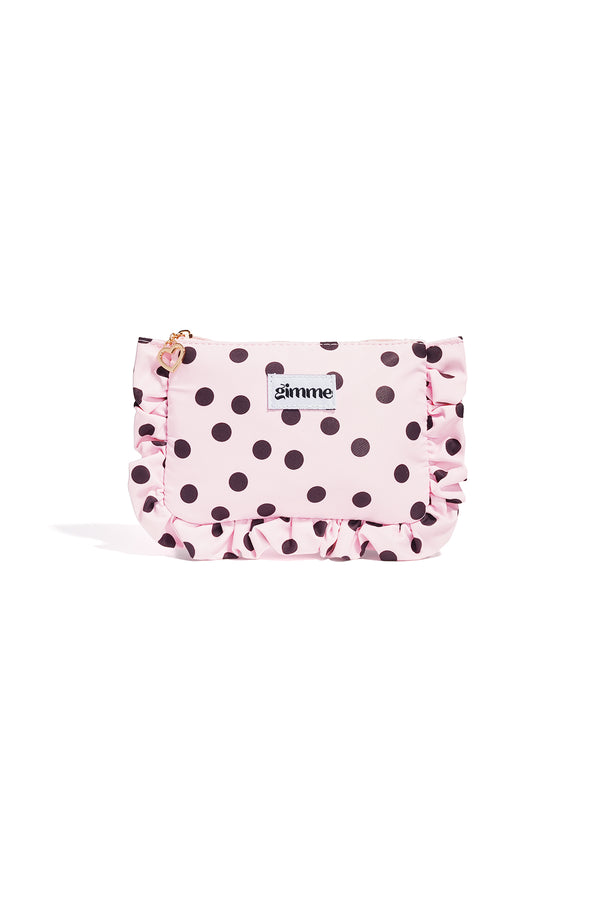 Make-up tas met stippen roze