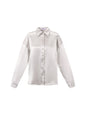 Woven Polyester Fiber Vrouwen Overhemd Casual Solid Color Basic