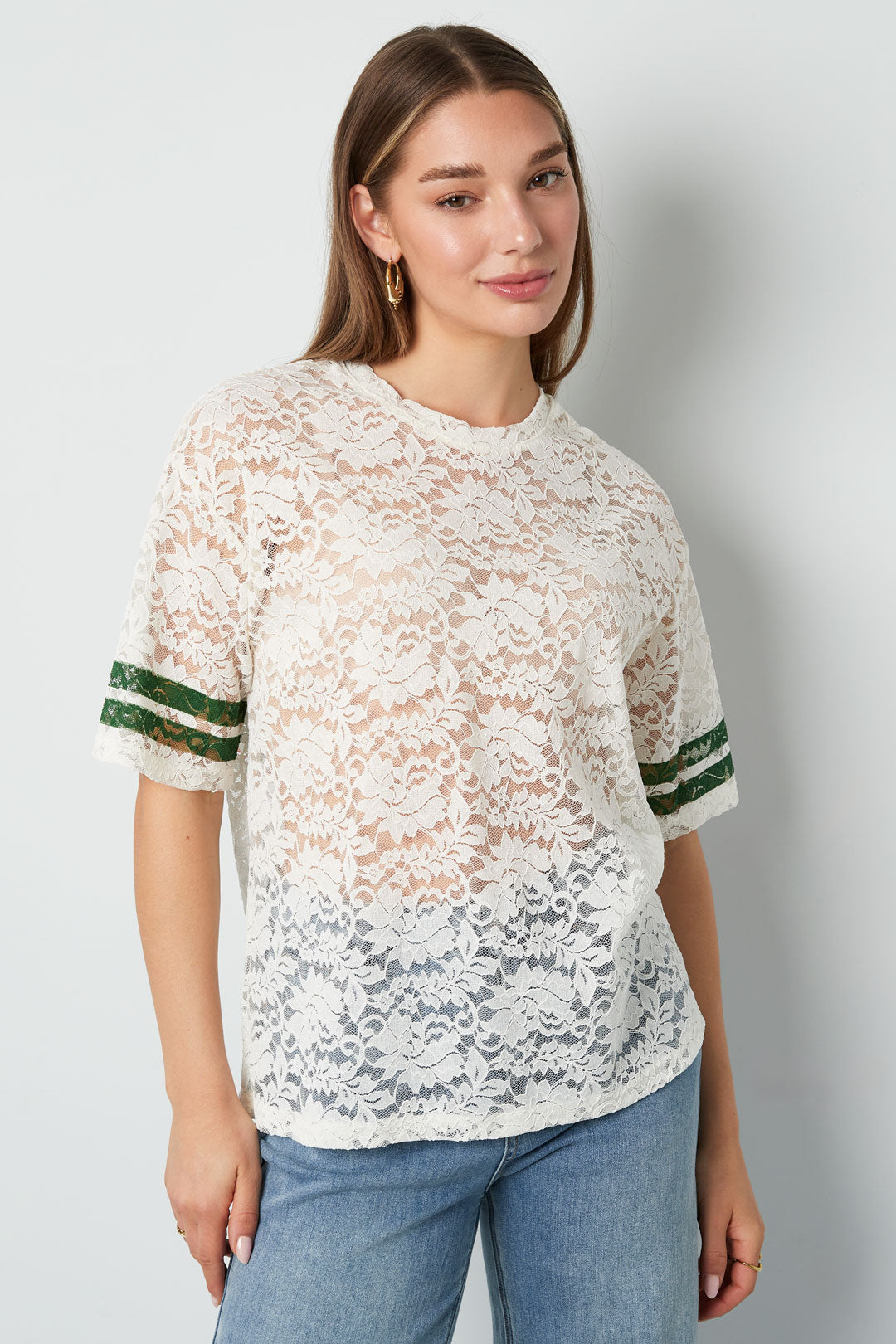 Polyestervezel Vrouwen T-shirt Sporty Kleurcontrast