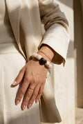Armband met hart ecru