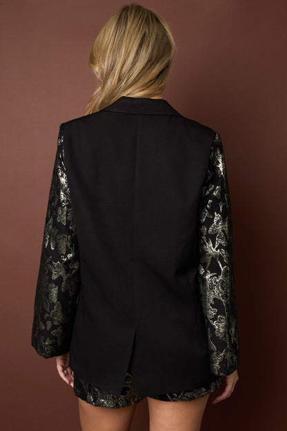 Geweven Polyestervezel Vrouwenpak Elegant Bloemenprint 3-delige set