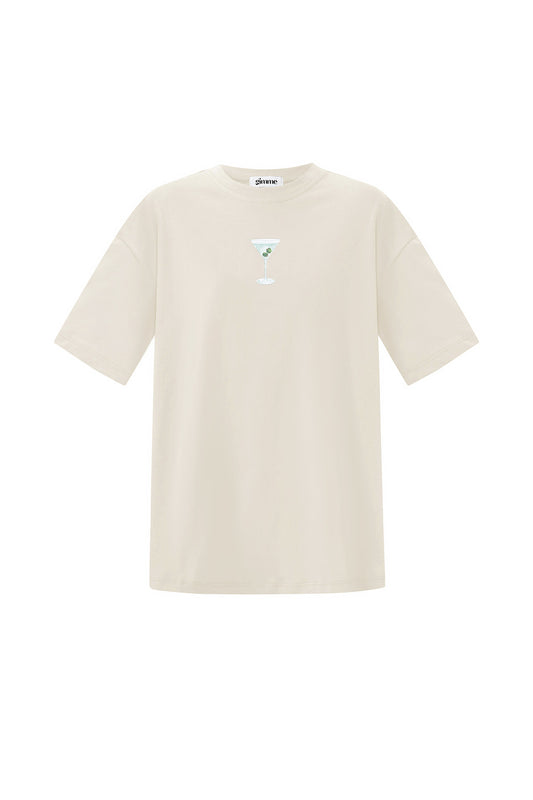 Katoen Gebreide Vrouwen T-shirt Casual Letters