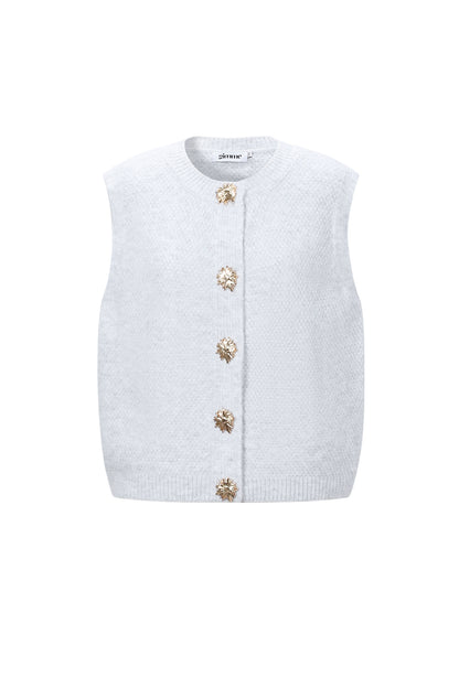 Gebreide Polyestervezel Vrouwen Gebreide Vest Casual Solide Kleur
