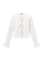 Geweven Polyestervezel Vrouwen Lange Mouwen Tops Elegant Solide Kleur Lente/Zomer
