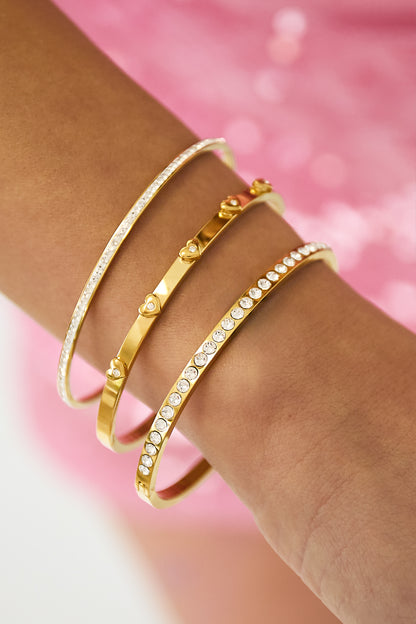 Bangle met rij steentjes
