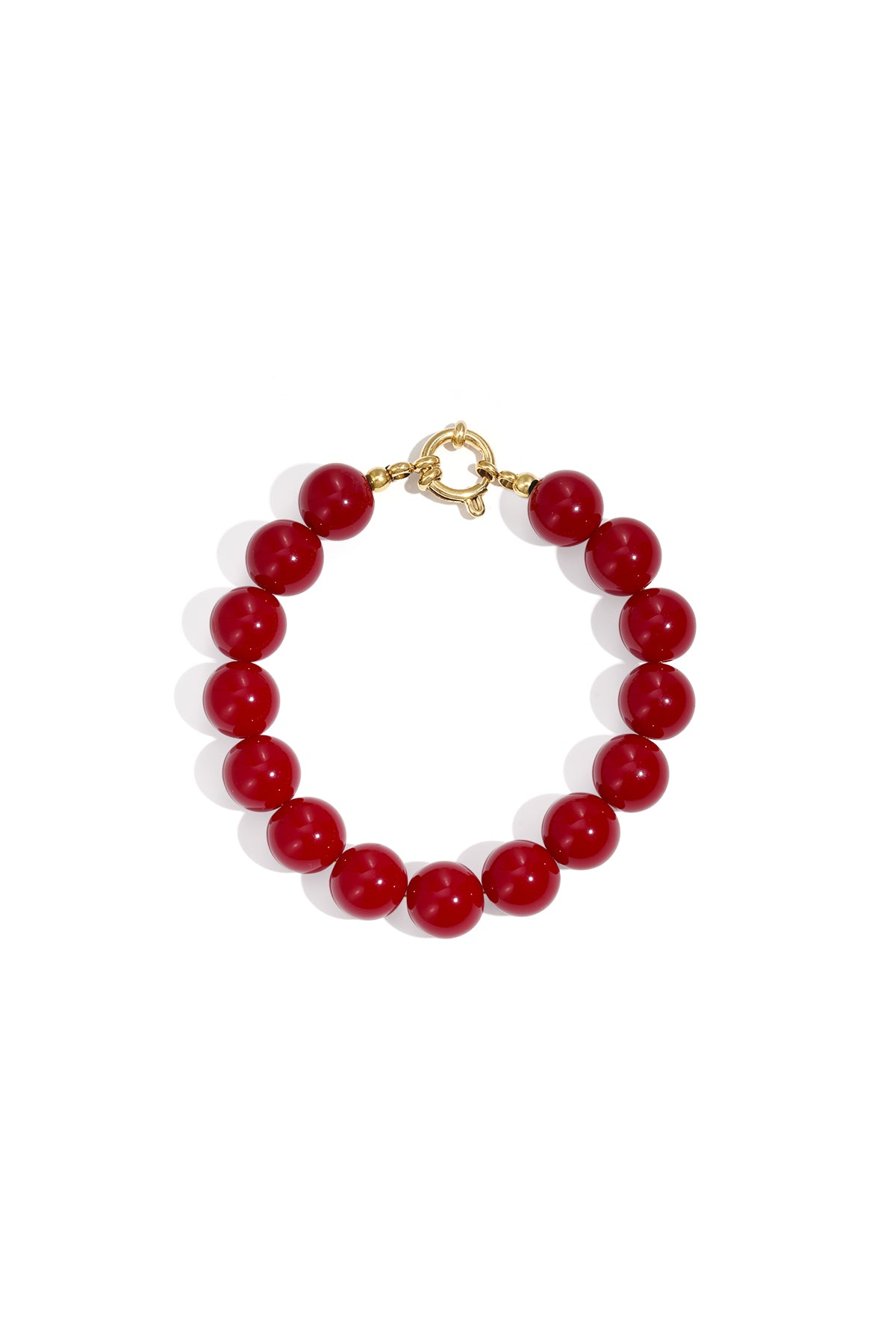 Ketting met medium kralen en frontsluiting-12mm