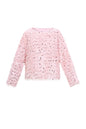 Geweven Polyestervezel Vrouwen Lange Mouw Top Elegante Pailletten